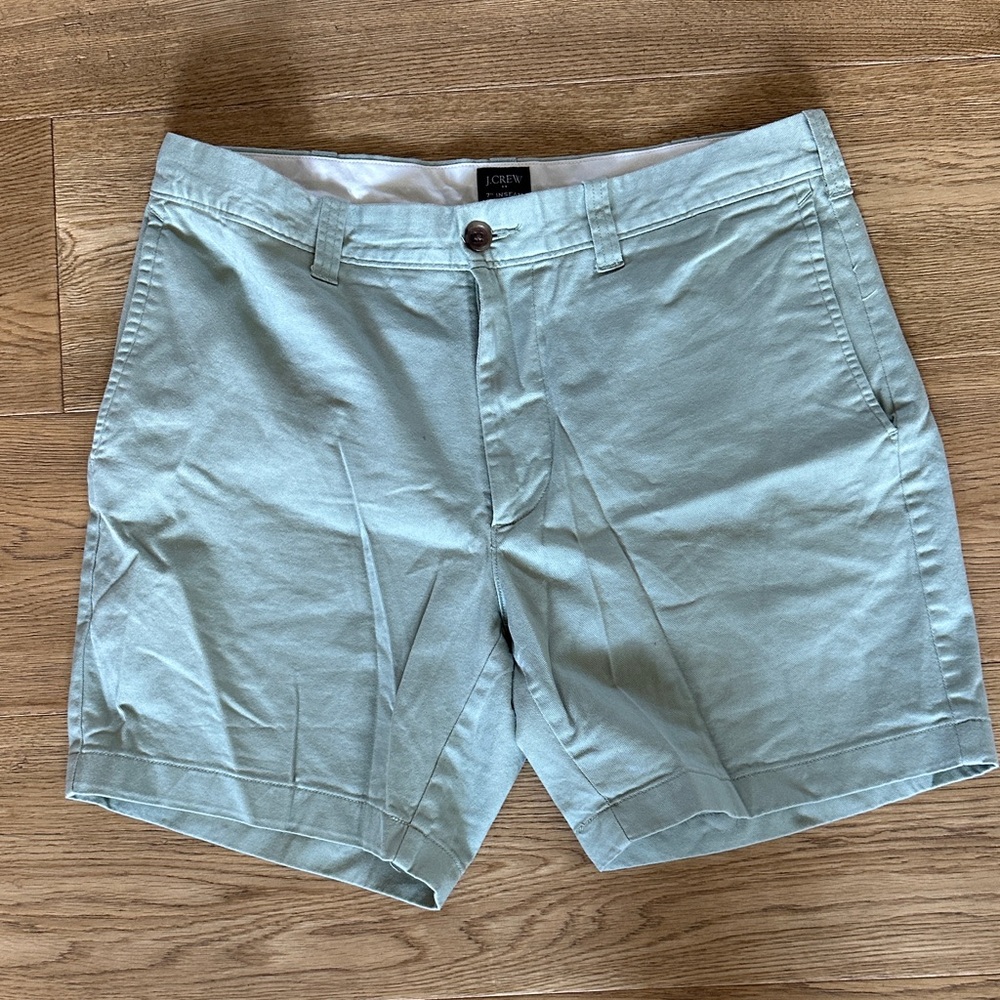 J. Crew Factory Light Green Flat Front Shorts